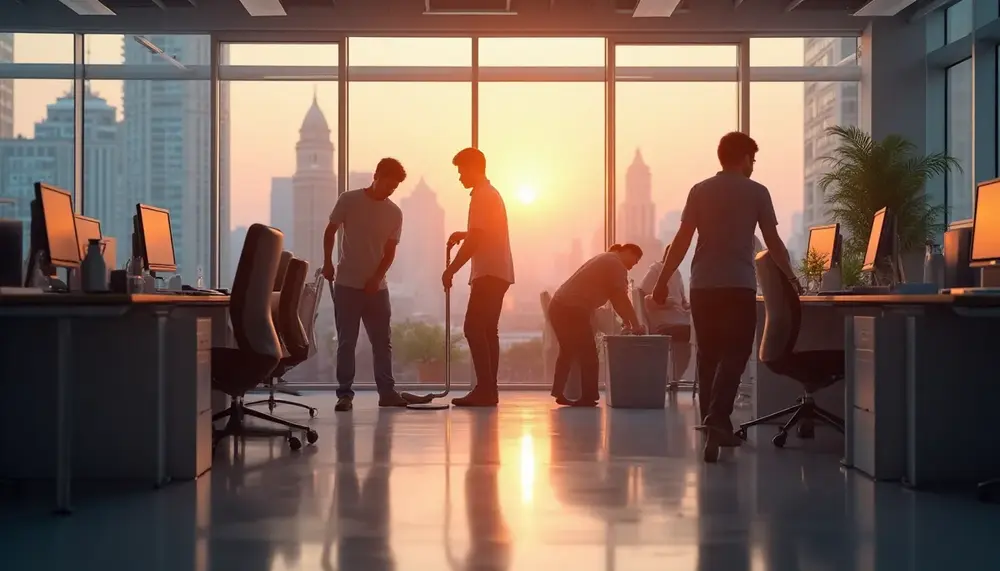 So funktioniert professionelle büroreinigung am abend